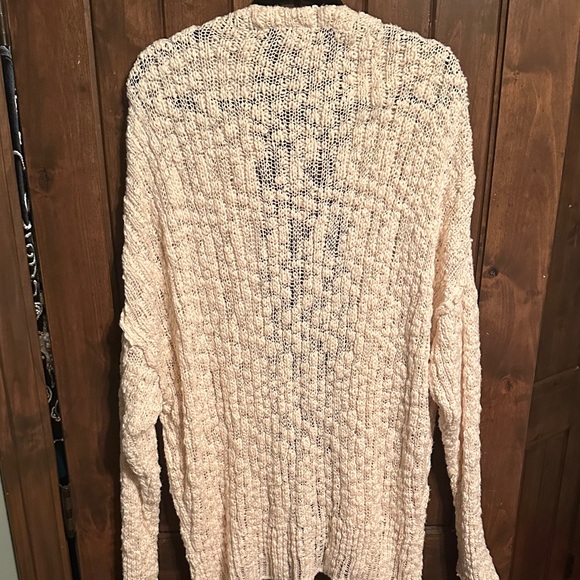Free People Soft Cream Open-Knit Cardigan - Picture 6 of 7